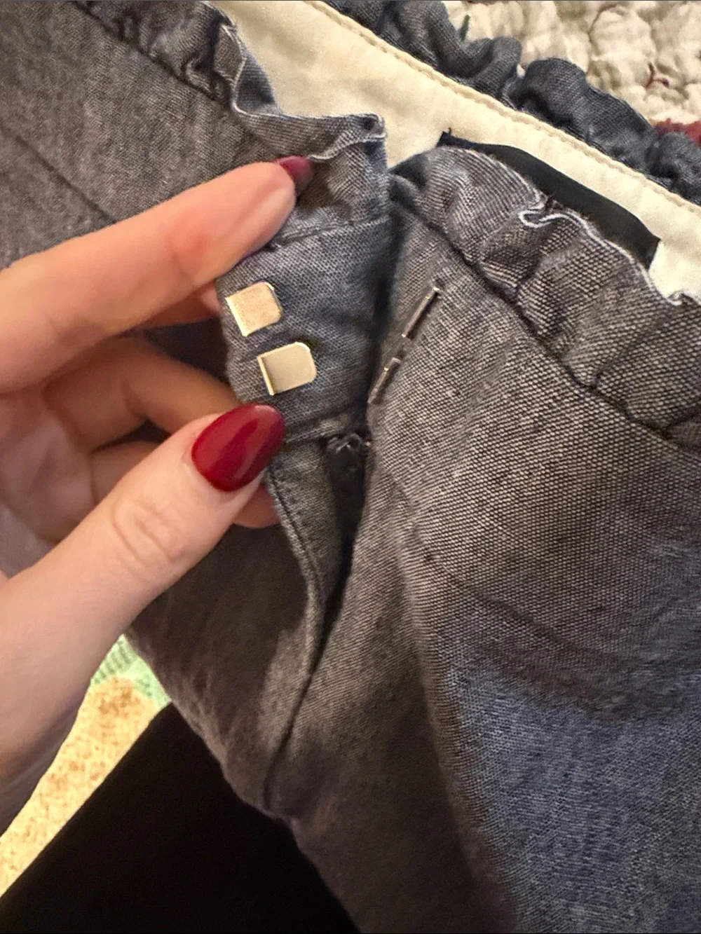 J. Crew Chambray Ankle-Length Cropped Jeans